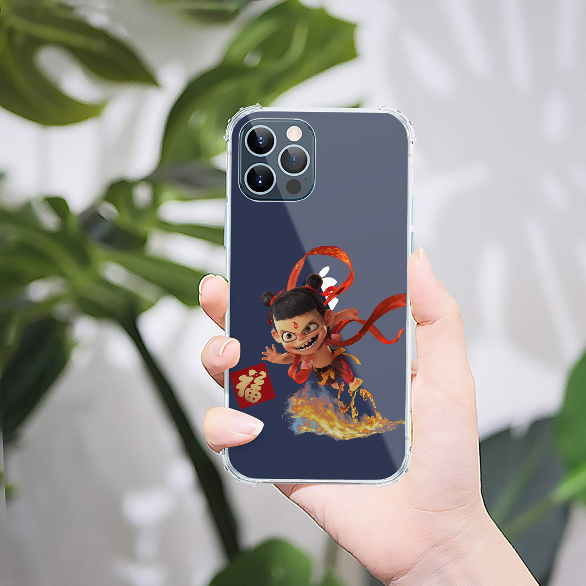 （画像用） Ne Zha 2 ナタ 魔童の大暴れ 【iPhone 12シリーズ対応】透明スマホケース（クリアソフトケース）